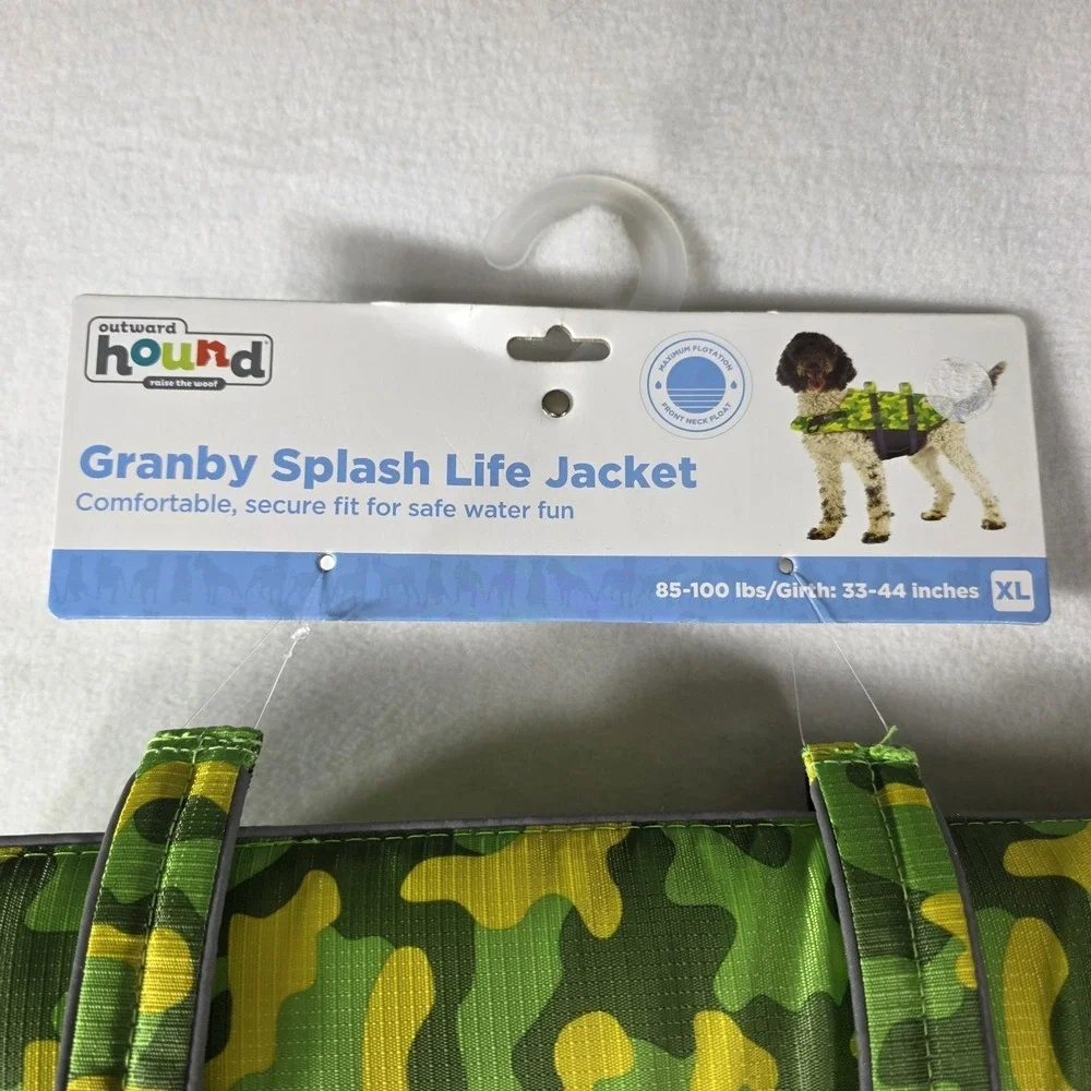 Outward Hound Granby Splash Dog Neoprene Life Jacket Boat XL (33-44